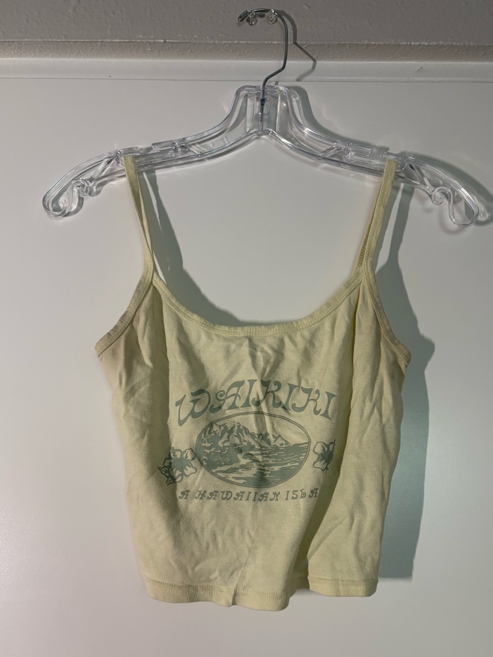 Pacsun Butter Yellow Waikiki Cropped Cami